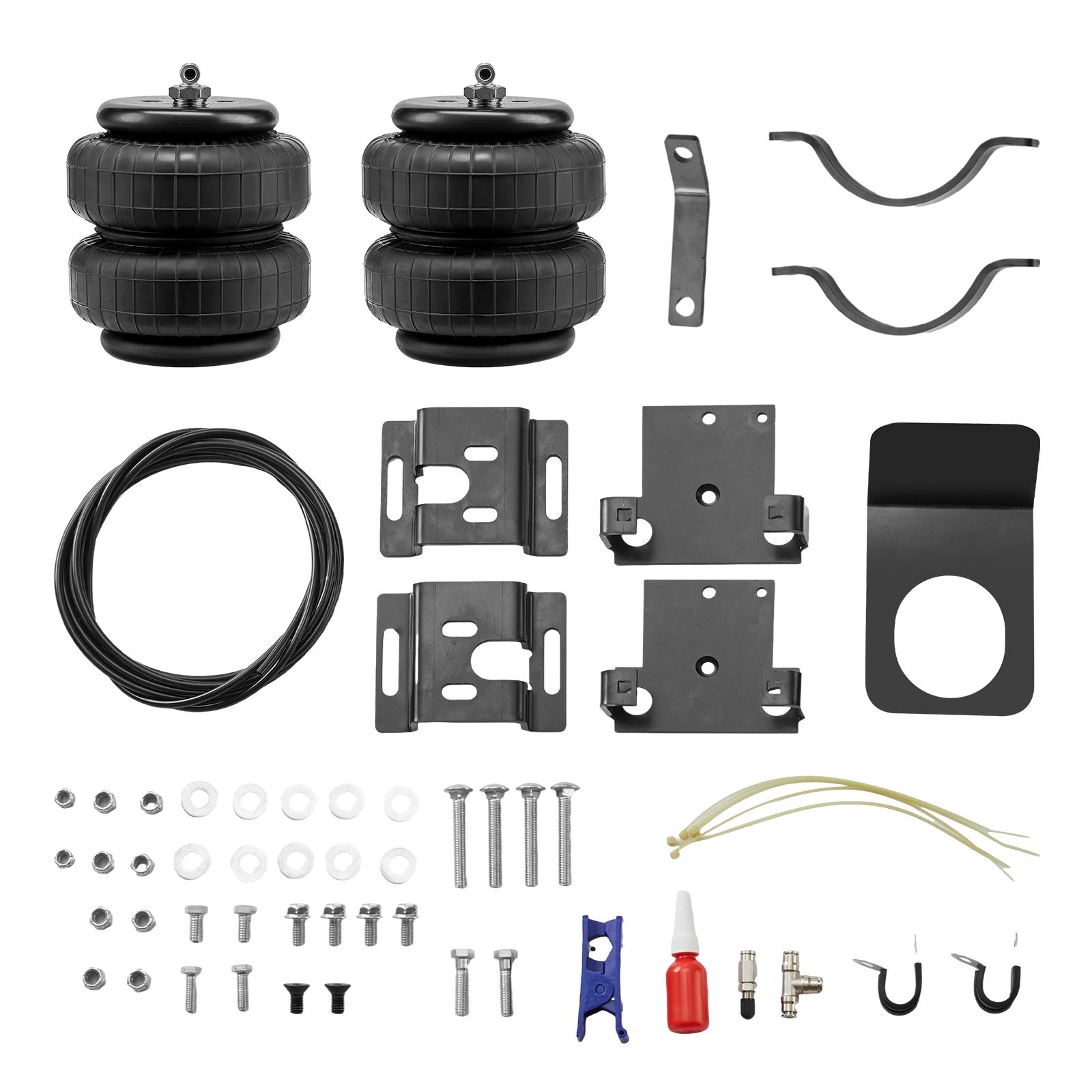 VEVOR Air Bag Suspension Kit, Air Springs Suspension Bag Kit Compatible with 2001-2010 Chevrolet Silverado 2500/3500HD and GMC Sierra 2500/3500HD 4WD RWD, 5000 lbs Loading, 5 to 100 PSI 