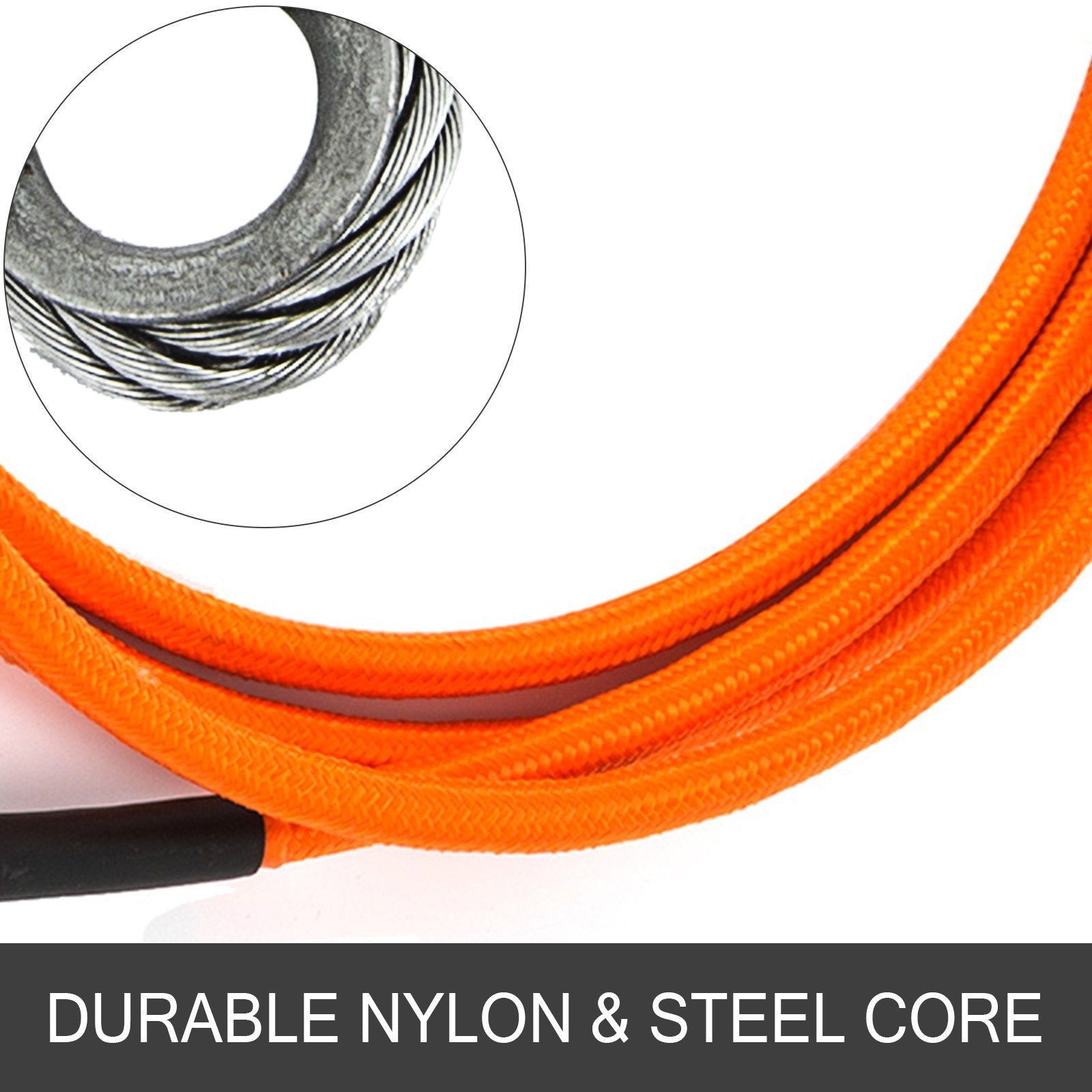 Climb Right 1/2" X 8' Steel Core Lanyard Kit Flipline Triple Lock Swivel Snap 