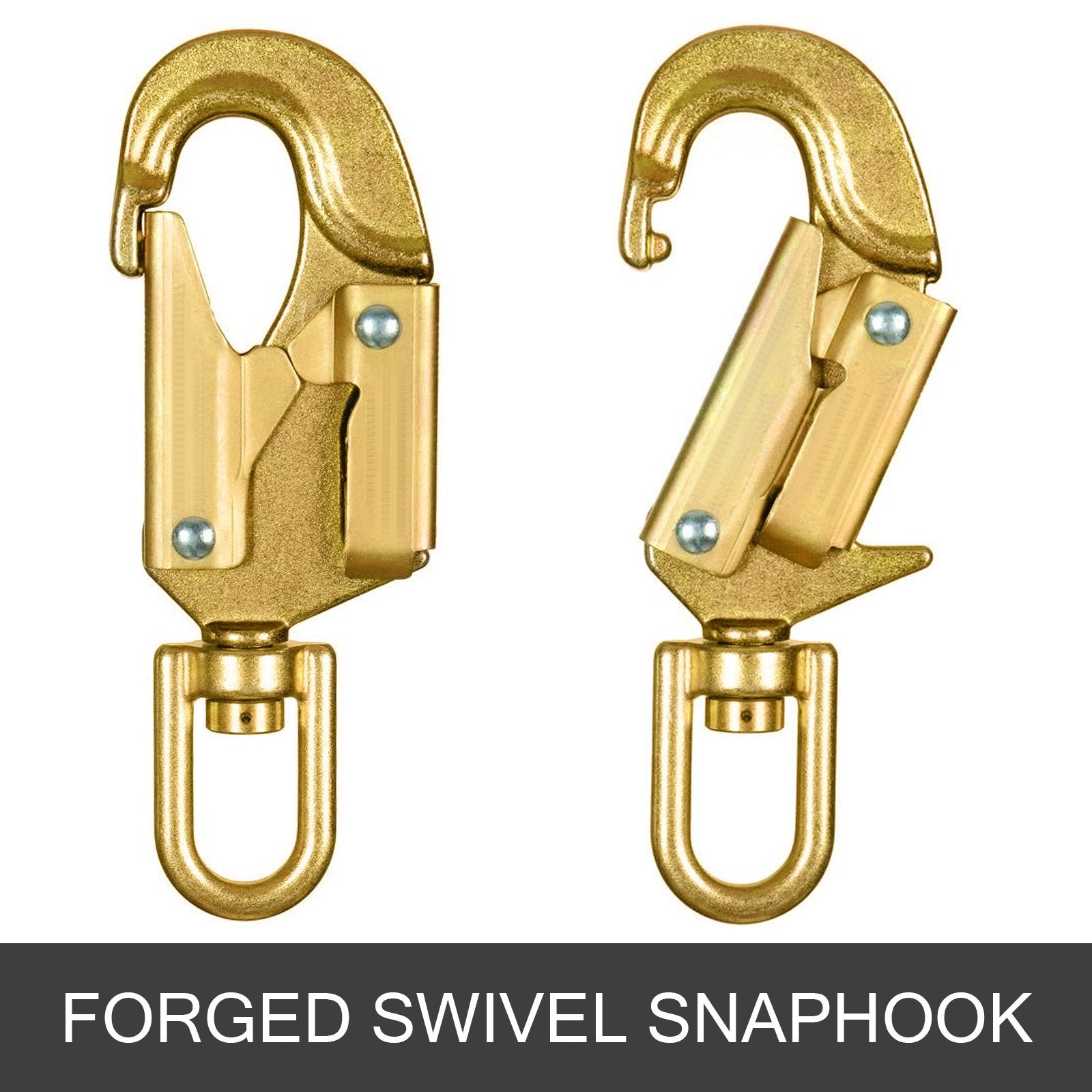 Climb Right 1/2" X 8' Steel Core Lanyard Kit Flipline Triple Lock Swivel Snap 