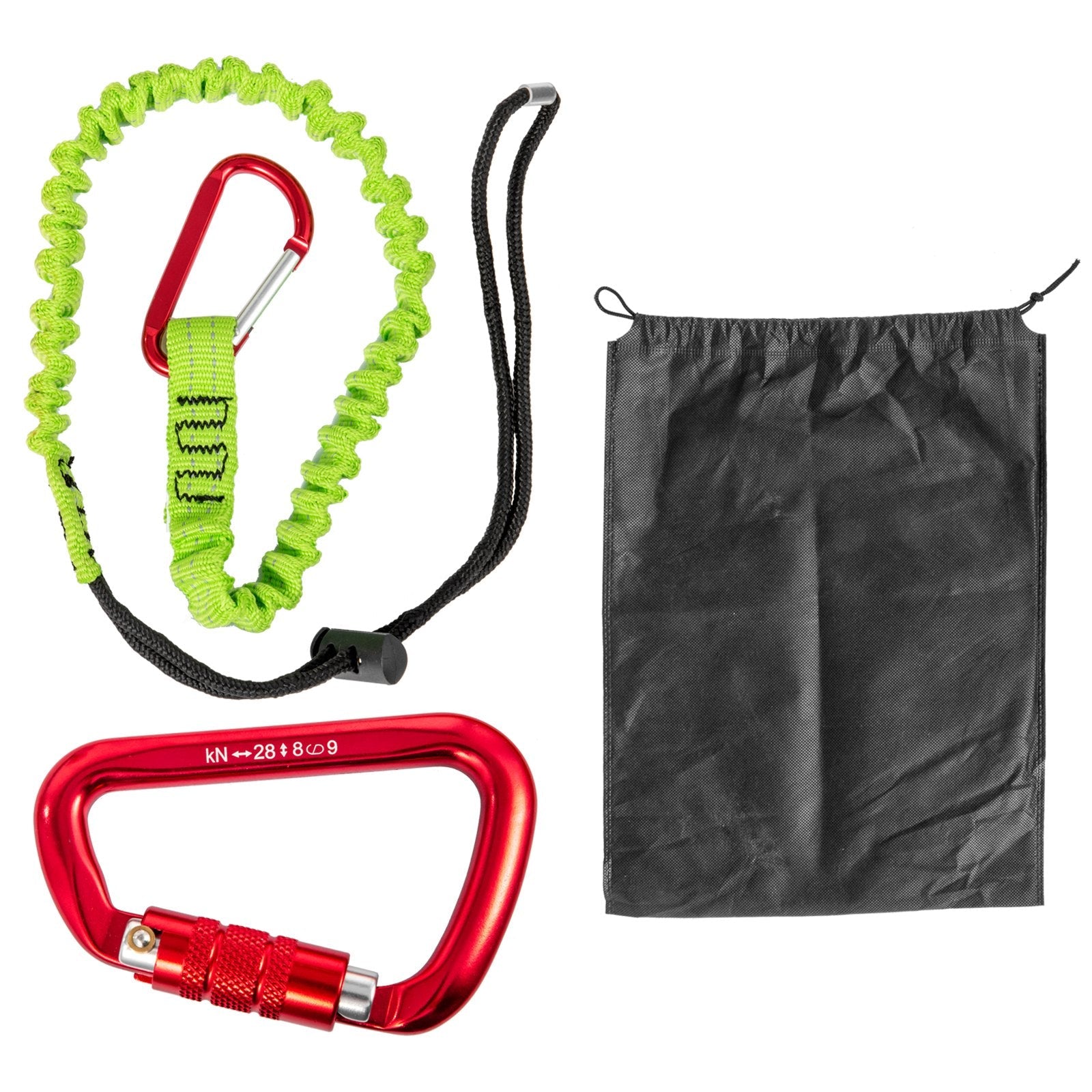 VEVOR Flip Line 5/8 Inch, Wire Core Flipline 8 ft, Wire Core Flip Line Kit with Triple Lock Carabiner Adjuster, Steel Swivel Snap, Climbing Flipline for Fall Protection, Arborist, Tree Climbers 