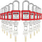 VEVOR Lockout Tagout Locks Set, 10 PCS Red Safety Lockout Padlocks, with 2 Keys Per Lock, OSHA Compliant Lockout Locks, Lock Out Tag Out Safety Padlocks for Electrical Lockout Tag Out Kits