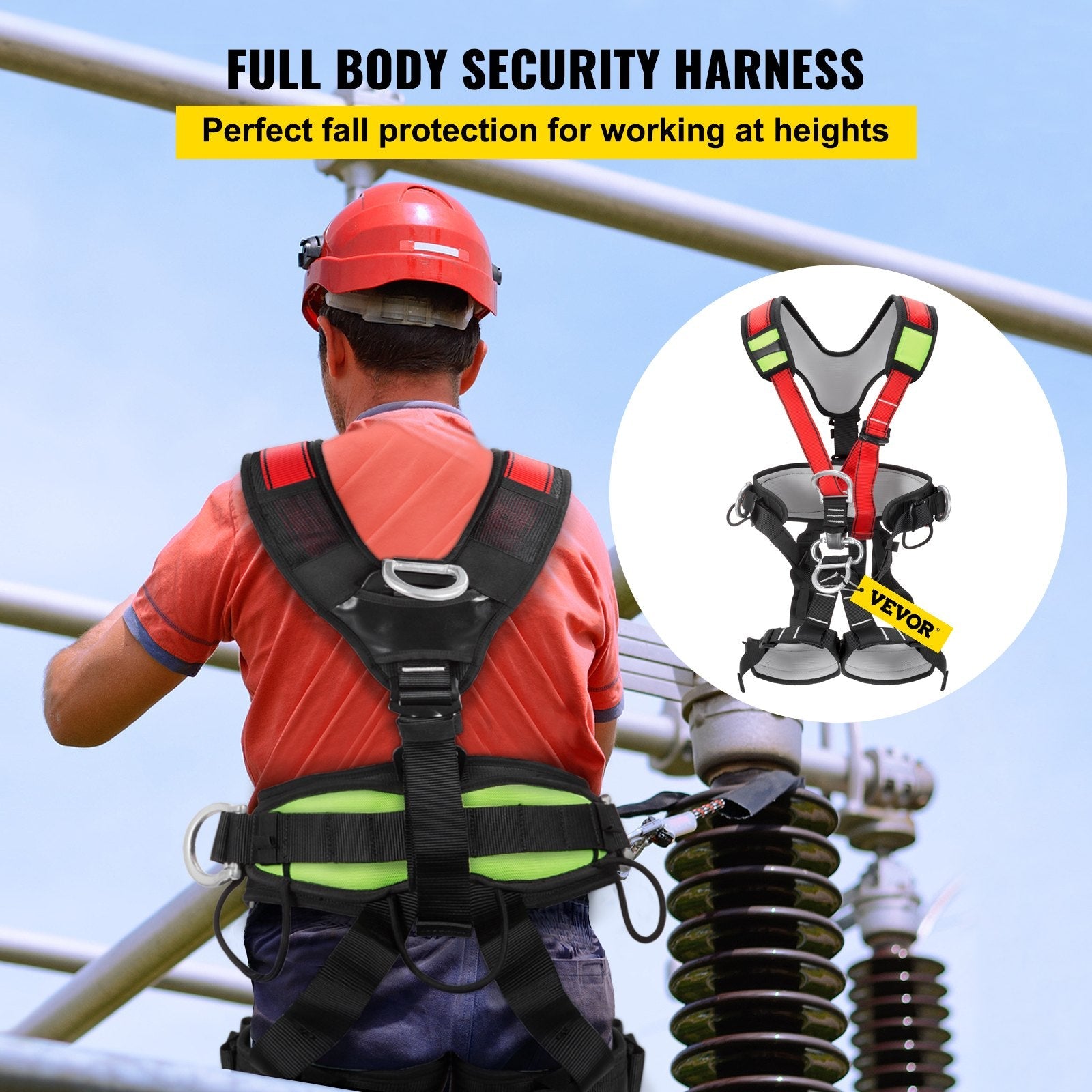 Safety Climbing Harness Fall Protection Rock Climbing Equip Gear Rappelling Harness 