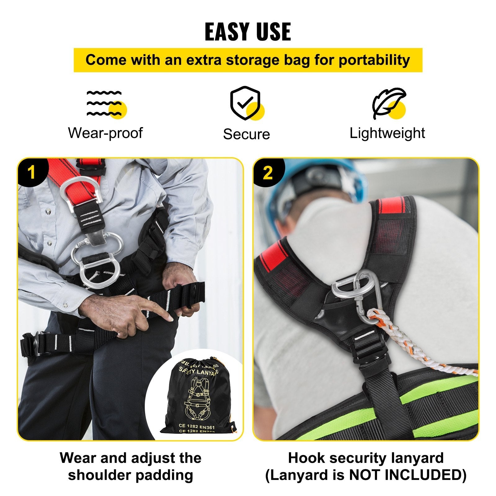 Safety Climbing Harness Fall Protection Rock Climbing Equip Gear Rappelling Harness 