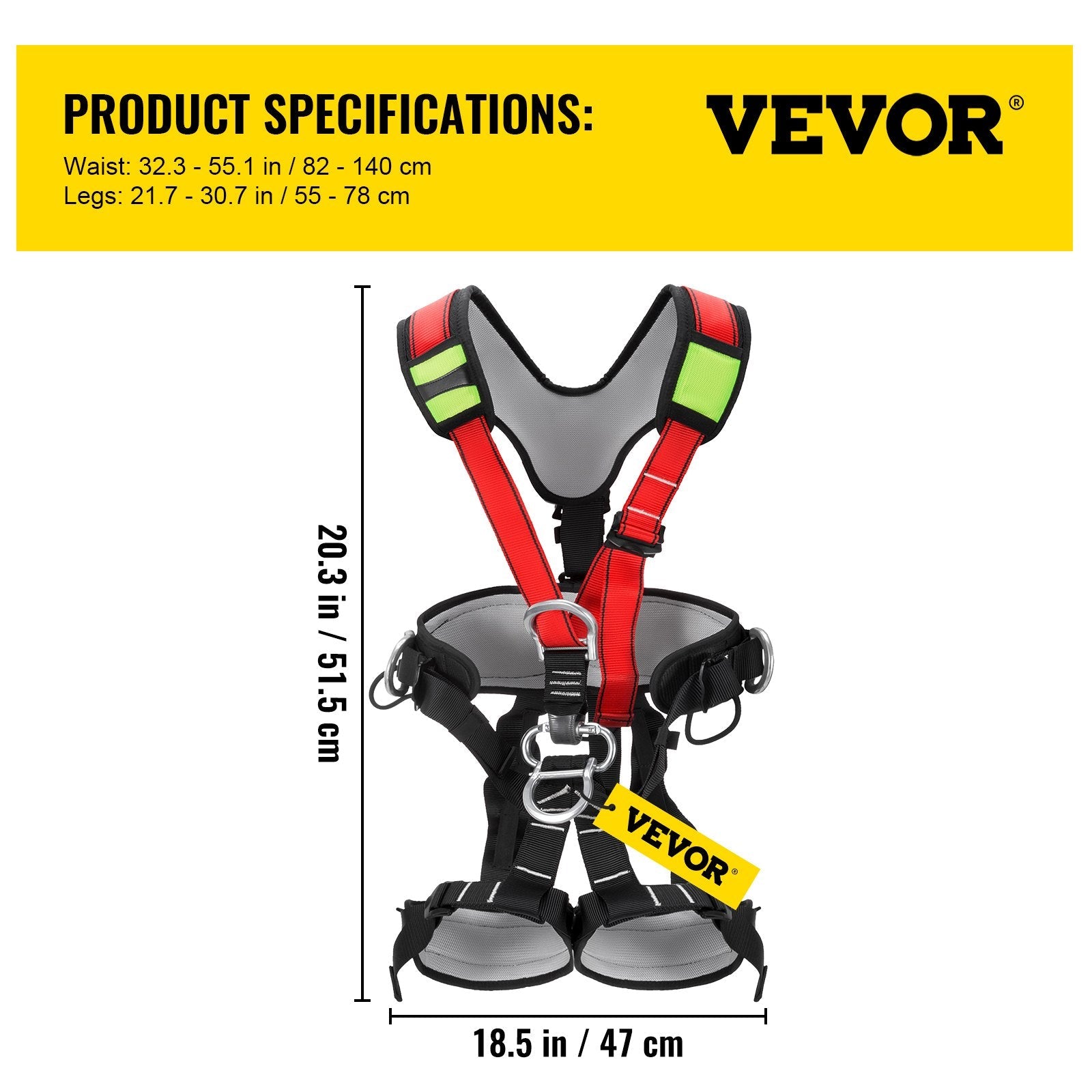 Safety Climbing Harness Fall Protection Rock Climbing Equip Gear Rappelling Harness 