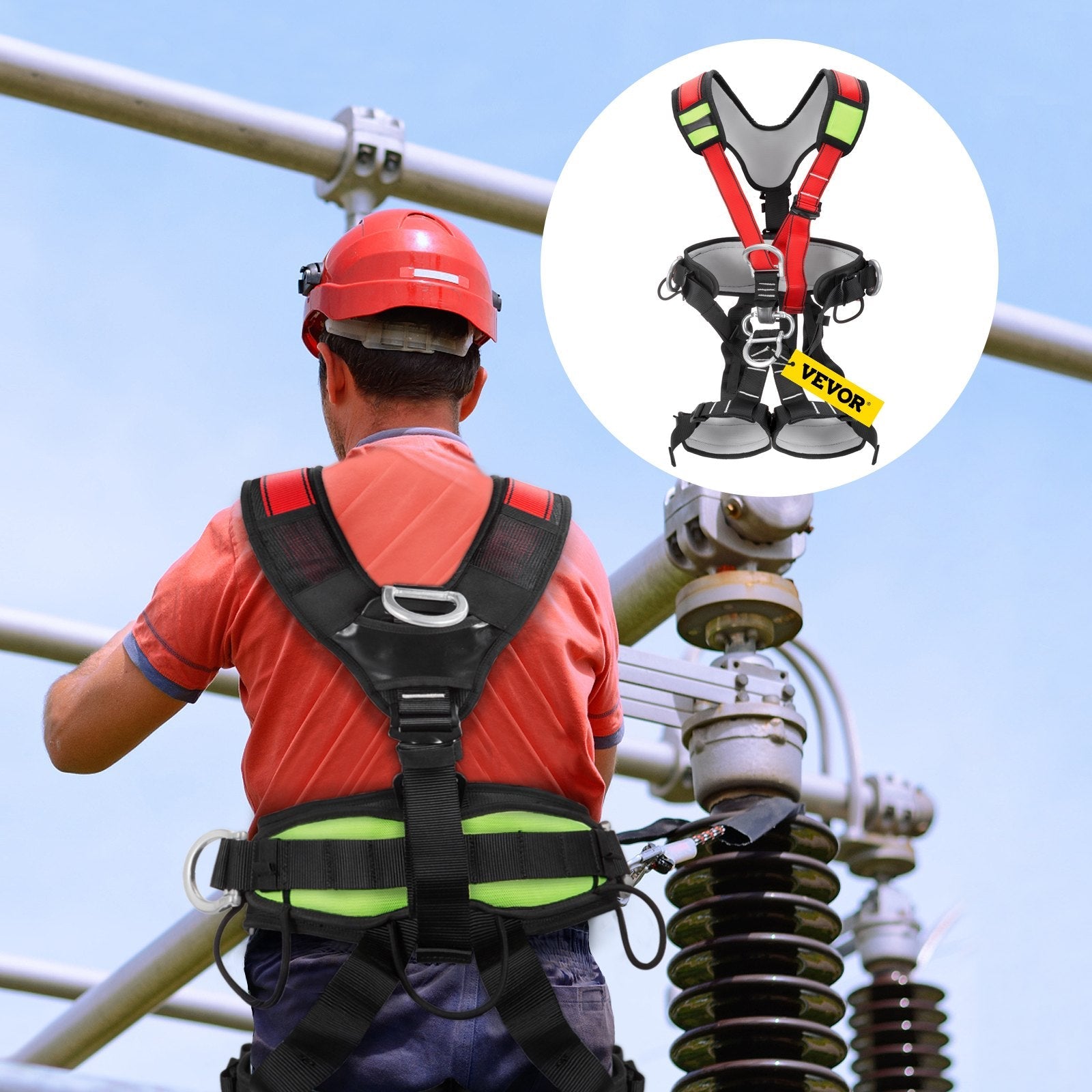 Safety Climbing Harness Fall Protection Rock Climbing Equip Gear Rappelling Harness 