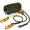 VEVOR Vertical Lifeline Assembly, 150 ft Fall Protection Rope, Polyester Roofing Rope, CE Compliant Fall Arrest Protection Equipment with Alloy Steel Rope Grab, Two Snap Hooks, Shock Absorber