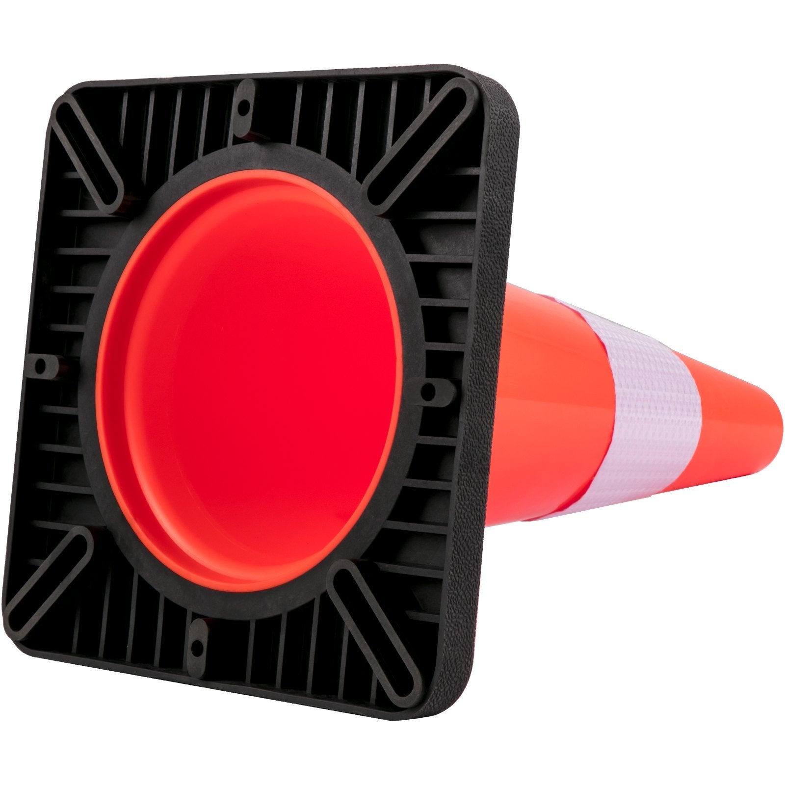 VEVOR Safety Cones, 18 in/45 cm Height, 5 PCS PVC Orange Traffic Cone with Reflective Collar and Black Weighted Base, Used for Traffic Control, Driveway Road Parking and School Improvement 