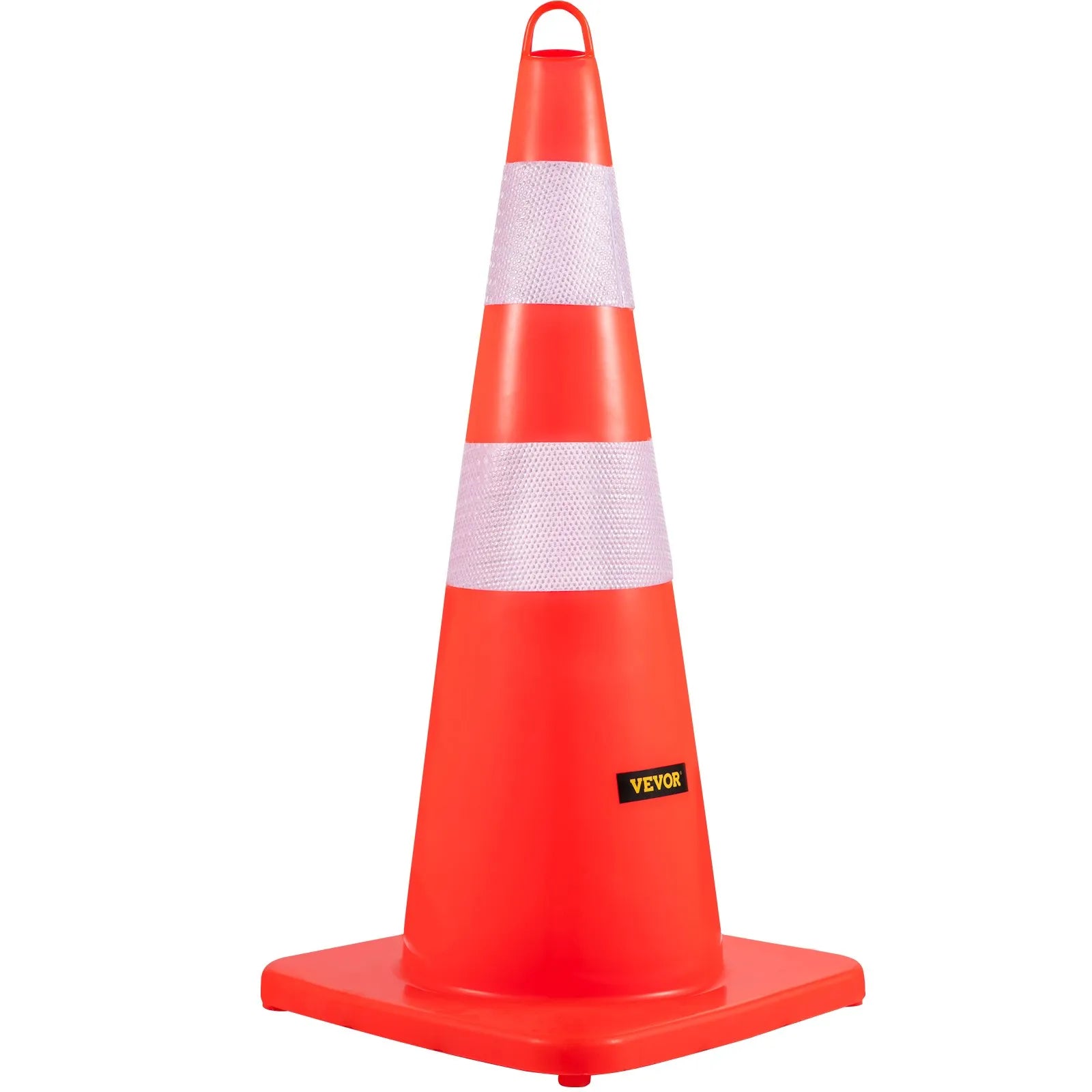 VEVOR Safety Cones Traffic Cones 10 x 28" Orange Reflective Collars Road Cones