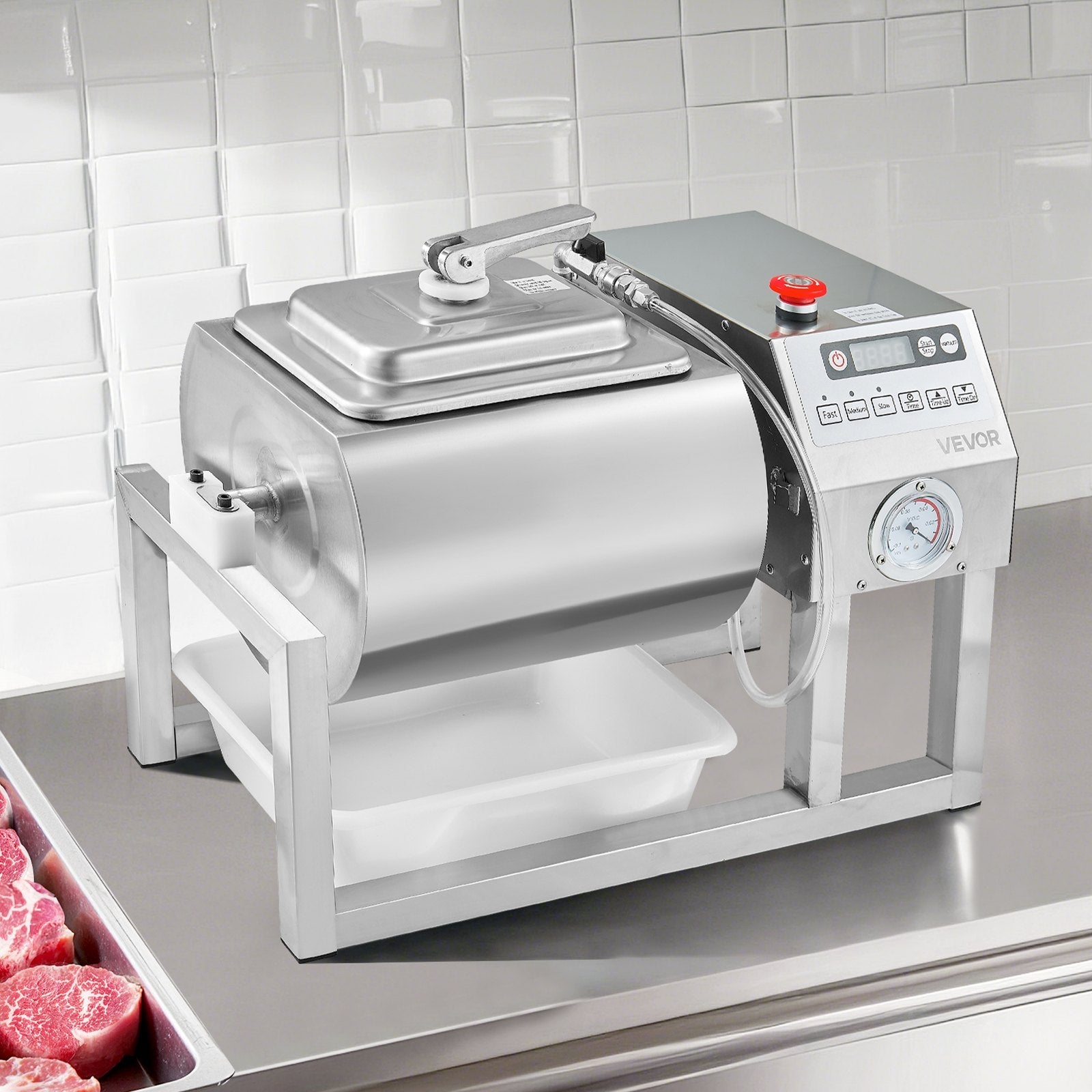 VEVOR Vacuum Meat Tumbler Marinator Machine 20L for Chicken Steak Commercial 