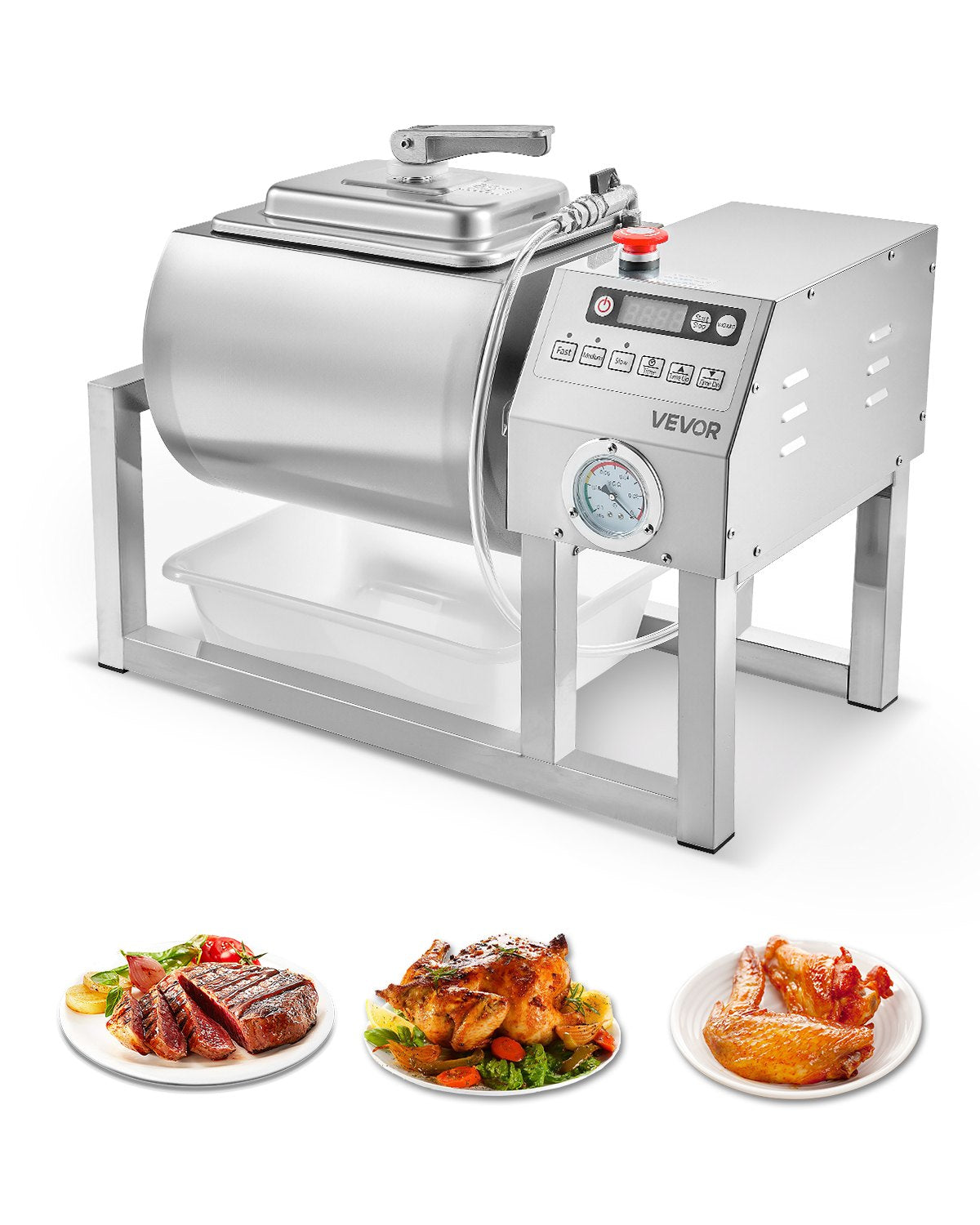 VEVOR Vacuum Meat Tumbler Marinator Machine 20L for Chicken Steak Commercial 