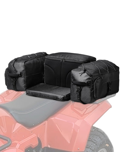 VEVOR 74L ATV Rear Storage Bag 600D Oxford Cloth Rear Cargo Bag & Sponge Cushion 