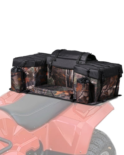 VEVOR 68L ATV Rear Storage Bag 600D Oxford Cloth Rear Cargo Bag & Sponge Cushion 