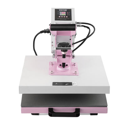 VEVOR Heat Press Machine 15x15 in Slide Out Heat Transfer Machine T-Shirts Pink 
