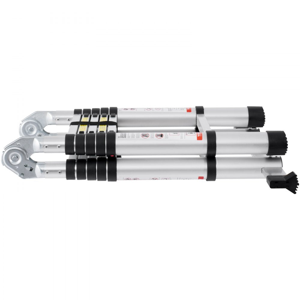 VEVOR Telescoping Extension Ladder 12.5FT A-Shape w/ Stabilizer Bar for RV 