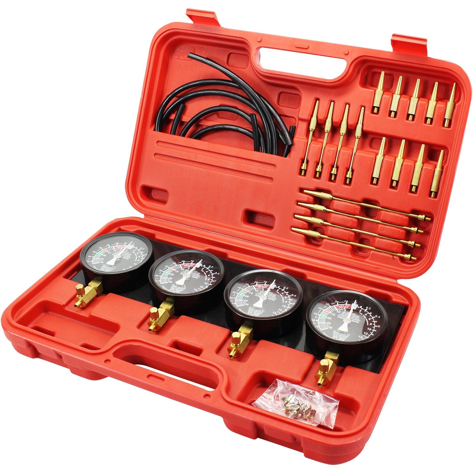 Pro Fuel Vacuum Carburetor Synchronizer carb sync Gauge Set Rubber Hose 