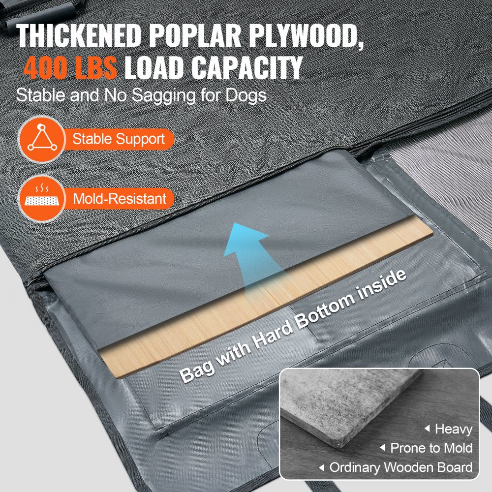 VEVOR Dog Car Seat Cover for Back Seat 54 x 24 in Waterproof 600D for Cars 