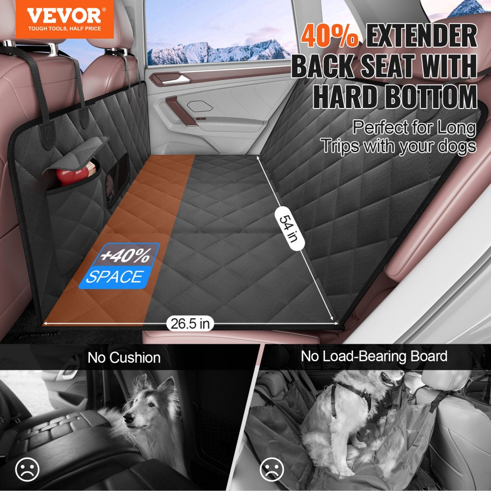 VEVOR Dog Car Seat Cover for Back Seat 54 x 26.5 in Waterproof 600D for SUV 