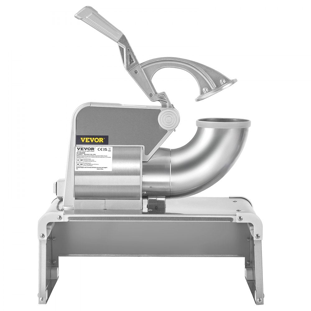 VEVOR Ice Crushers Machine, 661lbs Per Hour Electric Snow Cone Maker with 4 Blades, Stainless Steel Shaved Ice Machine with Cover, 300W Ice Shaver Machine for Margaritas, Home and Commercial Use 