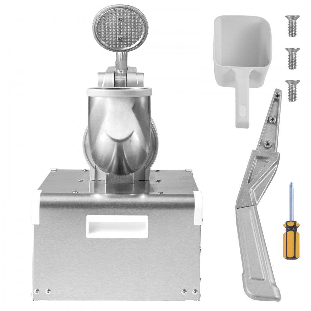 VEVOR Ice Crushers Machine, 661lbs Per Hour Electric Snow Cone Maker with 4 Blades, Stainless Steel Shaved Ice Machine with Cover, 300W Ice Shaver Machine for Margaritas, Home and Commercial Use 