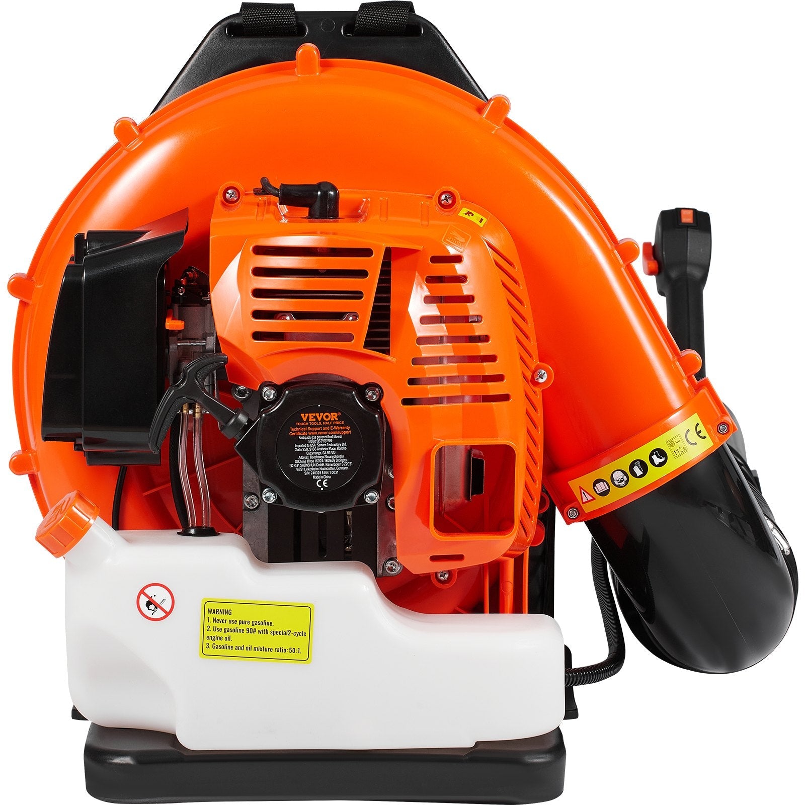 VEVOR Backpack Leaf Blower 79CC 2-Cycle Gas Leaf Blower 930CFM Air Volume 184MPH 