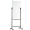 VEVOR Rolling Magnetic Whiteboard, Double-sided Mobile Whiteboard 24x48 Inches, Adjustable Height Dry Erase Board with Wheels, 1 Magnetic Erase & 3 Dry Erase Markers & Movable Tray for Office School