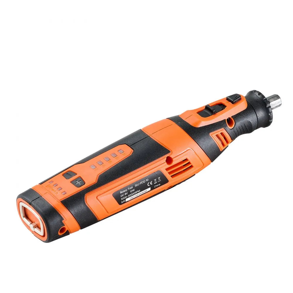 VEVOR 136-Piece Cordless Rotary Tool Kit, DC8V Portable Mini Power Rotary Tool, 5 Speeds 5000-30000RPM Multi-Purpose DIY Tools for Engraving, Sanding, Polishing, Carving, Grinding, Cutting, DIY Craft 