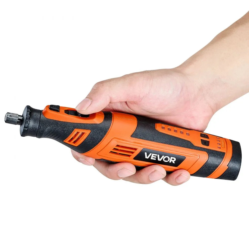 VEVOR 136-Piece Cordless Rotary Tool Kit, DC8V Portable Mini Power Rotary Tool, 5 Speeds 5000-30000RPM Multi-Purpose DIY Tools for Engraving, Sanding, Polishing, Carving, Grinding, Cutting, DIY Craft 