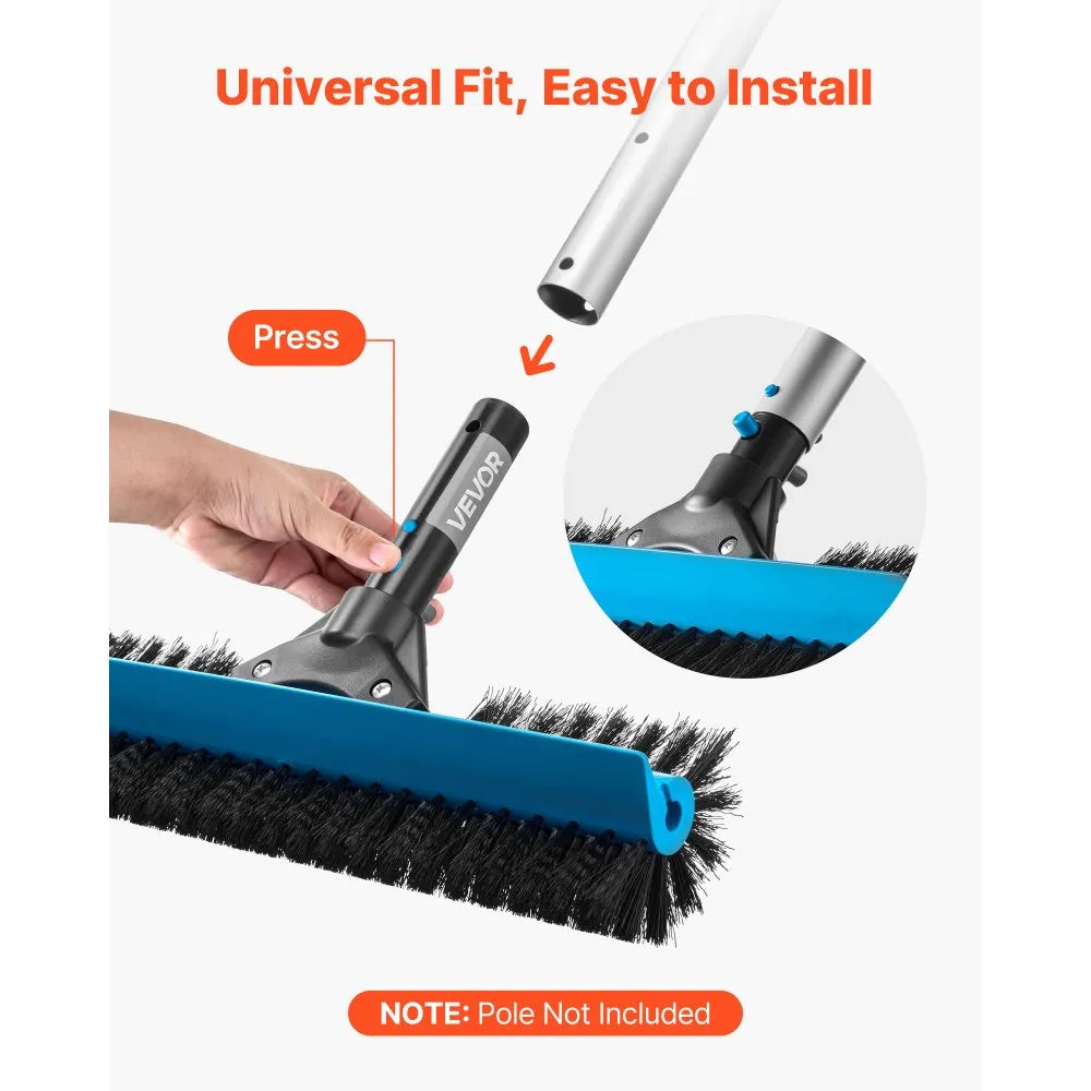 20-Inch Pool Brush Head with Curved Nylon Bristles & Aluminum Connector, Fits Standard Pool Poles  Collection