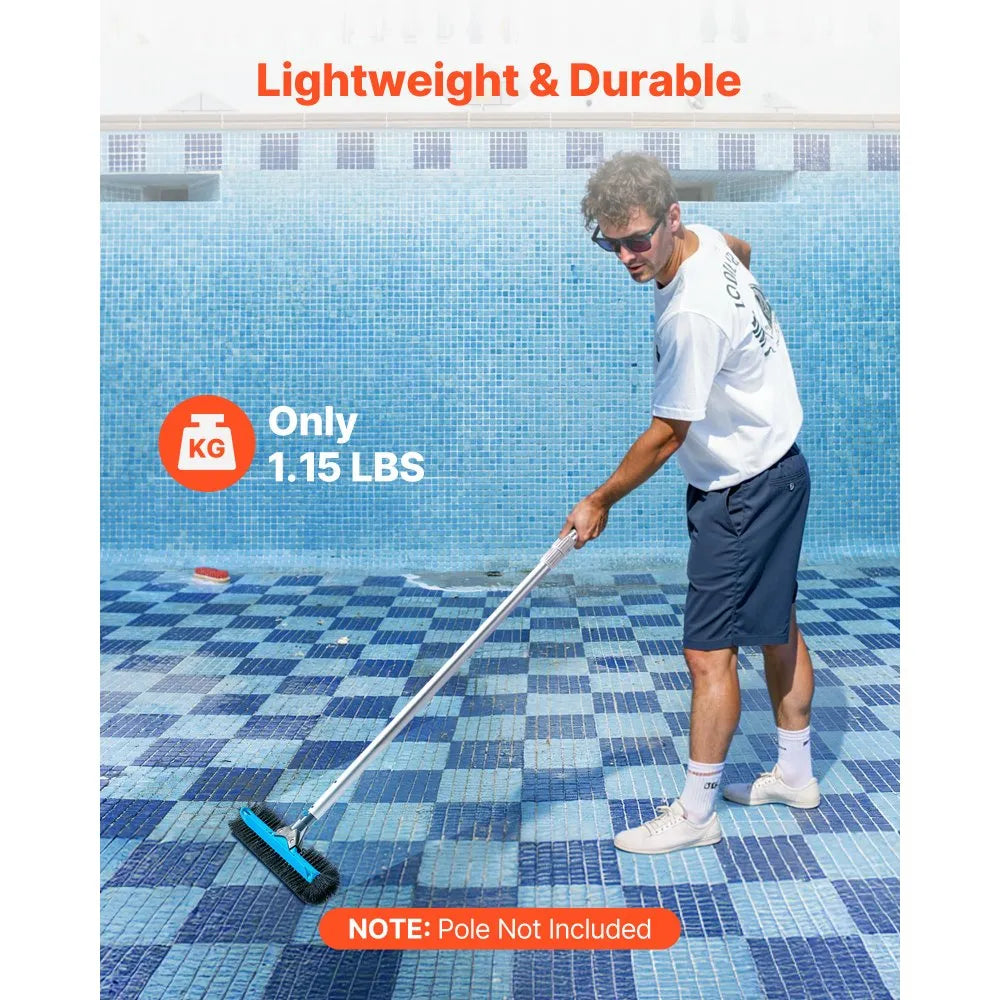 20-Inch Pool Brush Head with Curved Nylon Bristles & Aluminum Connector, Fits Standard Pool Poles  Collection