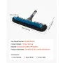 20-Inch Pool Brush Head with Curved Nylon Bristles & Aluminum Connector, Fits Standard Pool Poles  Collection
