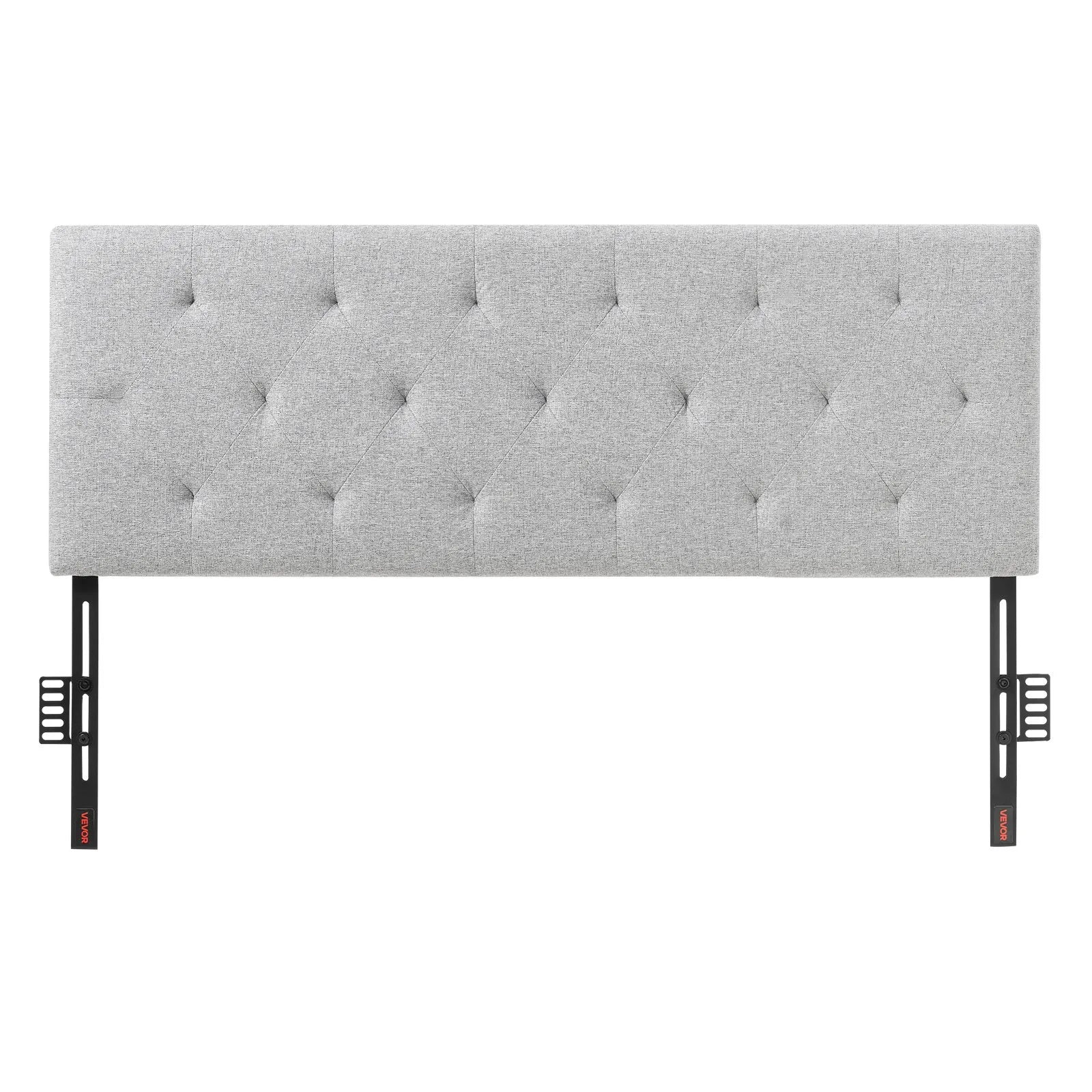 VEVOR Headboard for Full Size Bed with Adjustable Height Sponge & Fabric Grey