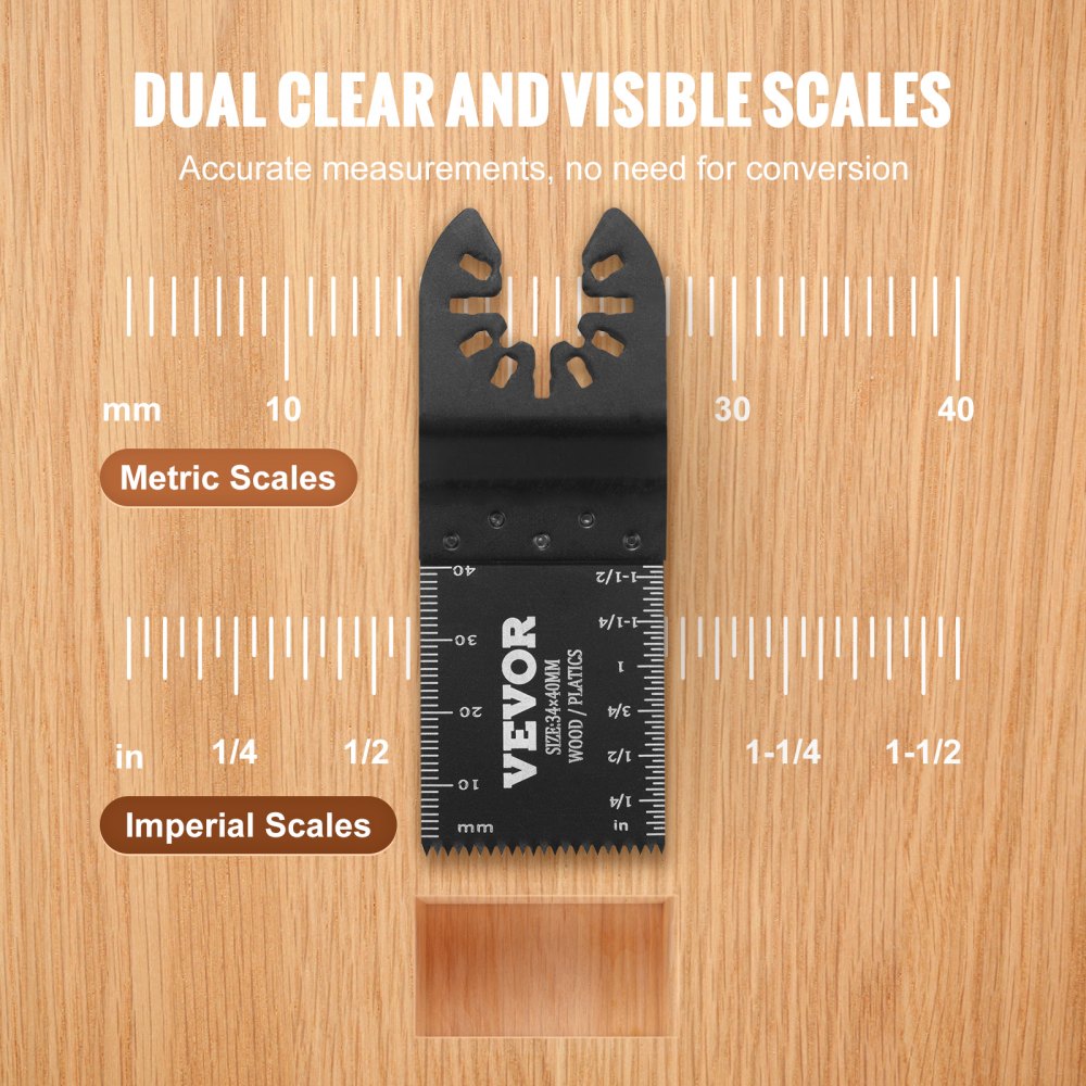 VEVOR 50PCS Oscillating Saw Blades, Universal Quick Release Oscillating Saw Blades, Multitool Tool Blades for Wood Plastic Aluminum, Fit Dewalt Bosch Milwaukee Hitachi Chicago Craftsman 
