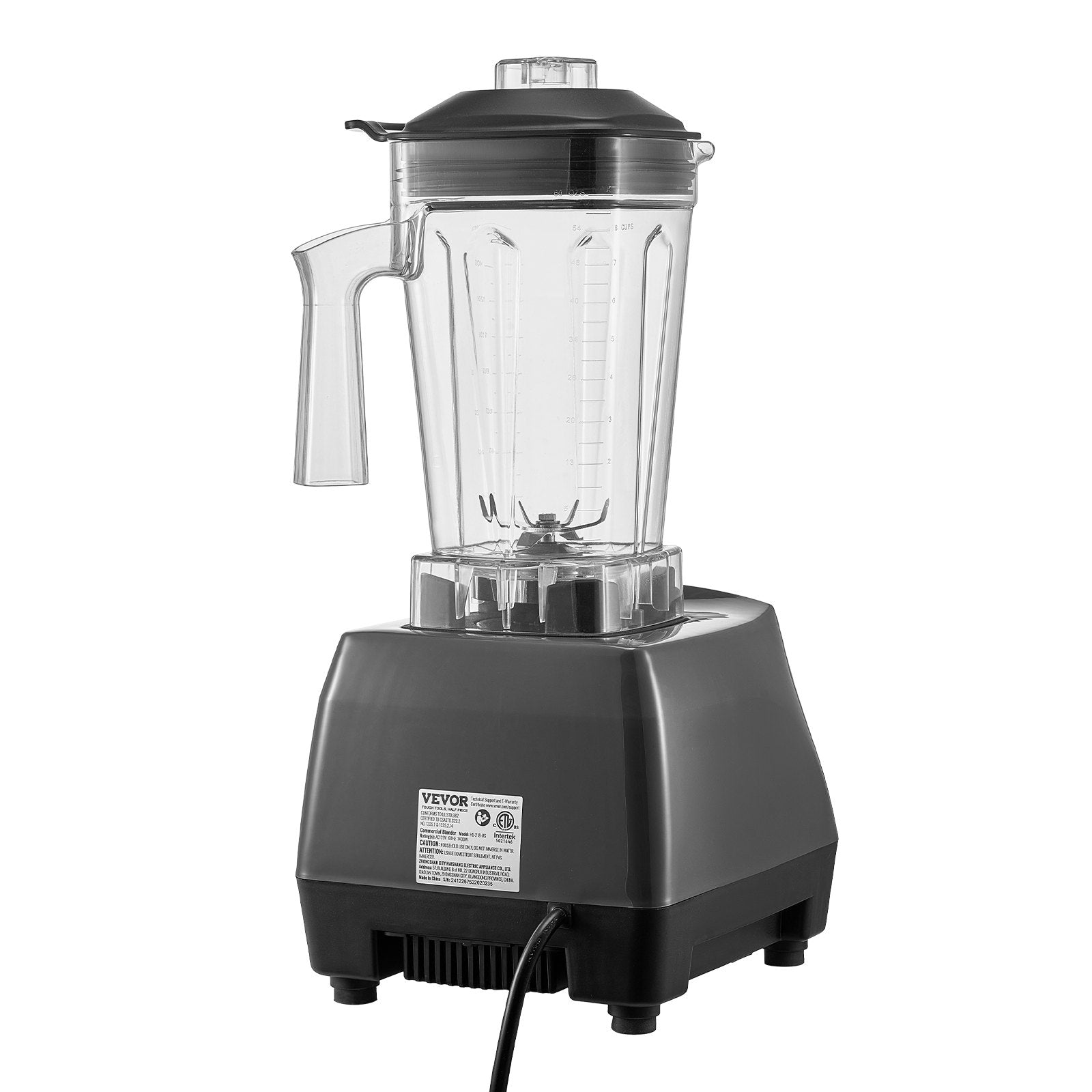 VEVOR 61 oz 1400W Blender for Smoothies Food Processing Blender for Kitchen 