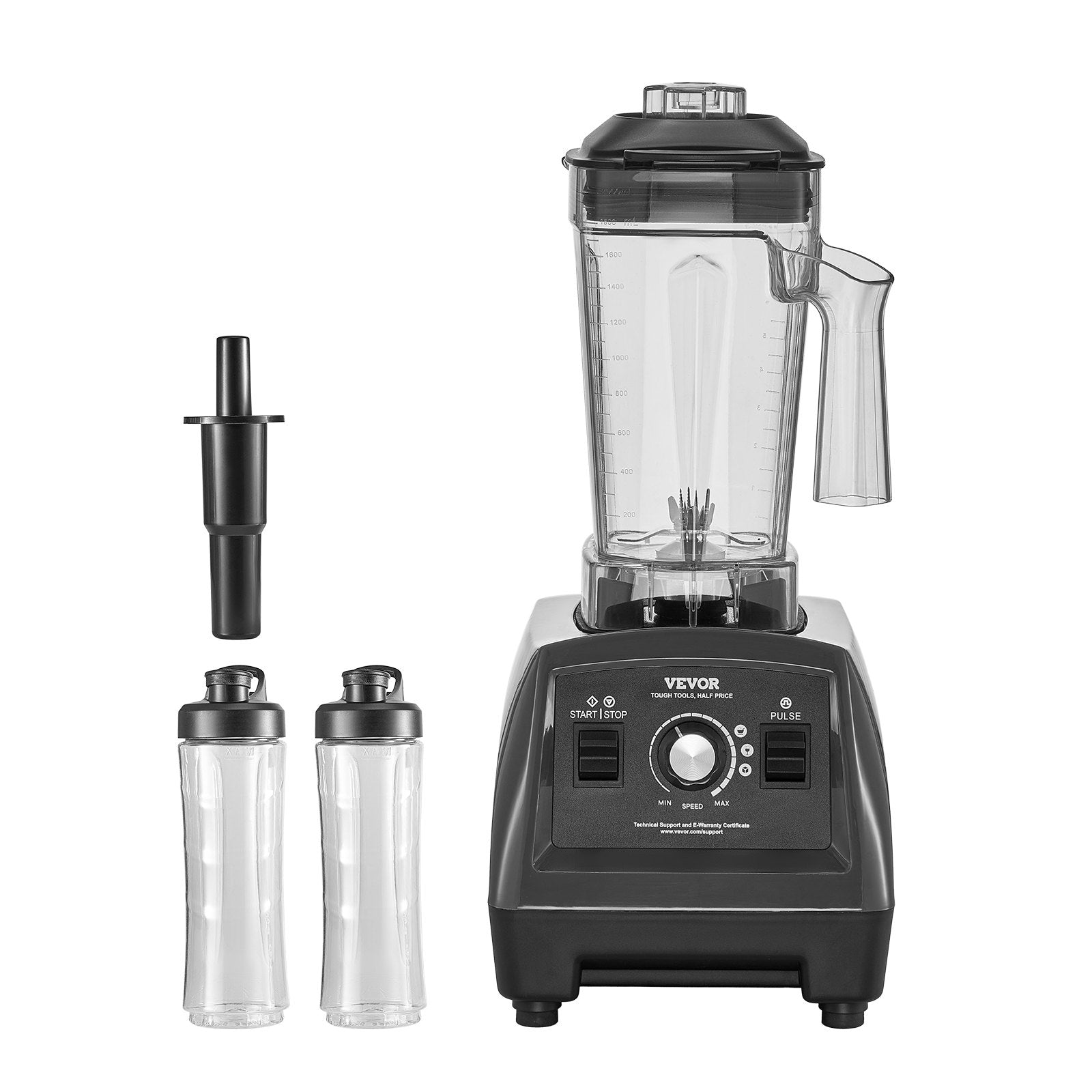VEVOR 61 oz 1400W Blender for Smoothies Food Processing Blender for Kitchen 