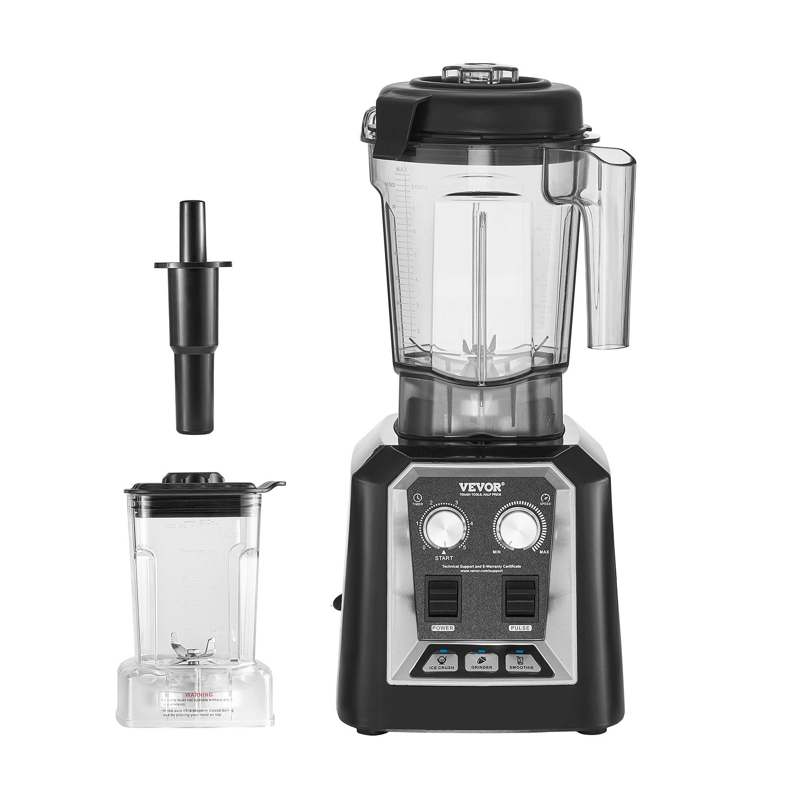 VEVOR 68 oz 1400W Blender for Smoothies Food Processing Blender for Kitchen 