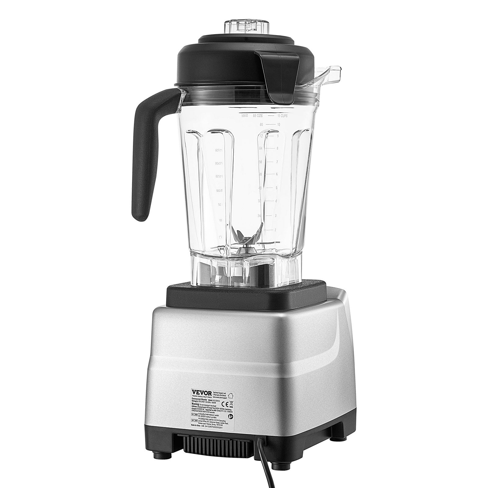 VEVOR 85 oz 1400W Blender for Smoothies Food Processing Blender for Kitchen 