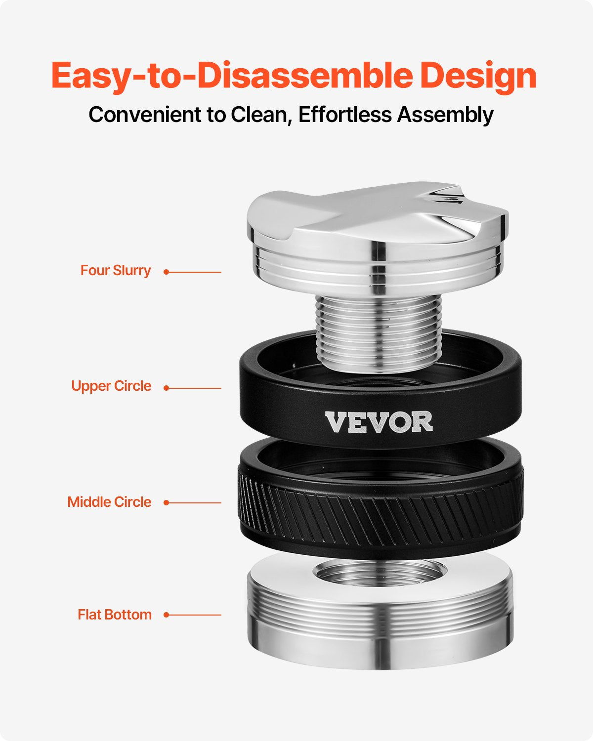 VEVOR 58mm Coffee Distributor 2-in-1 Adjustable Espresso Distributor for Home 