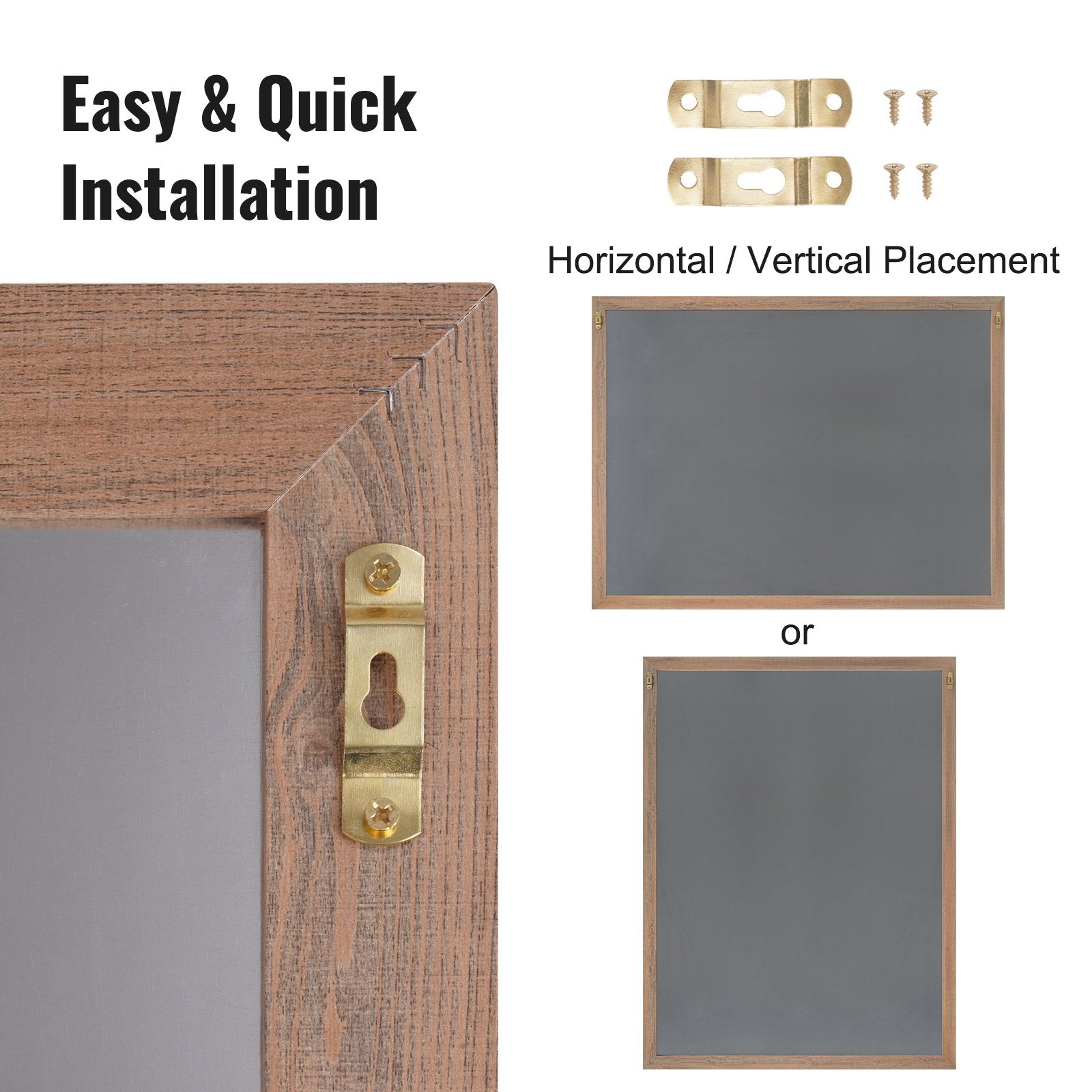 VEVOR 35"x46" Rustic Wood Framed Chalkboard Wall Hanging Magnetic Wedding Sign 