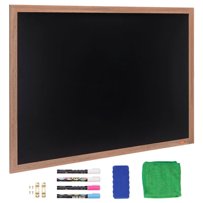 VEVOR 35"x46" Rustic Wood Framed Chalkboard Wall Hanging Magnetic Wedding Sign 