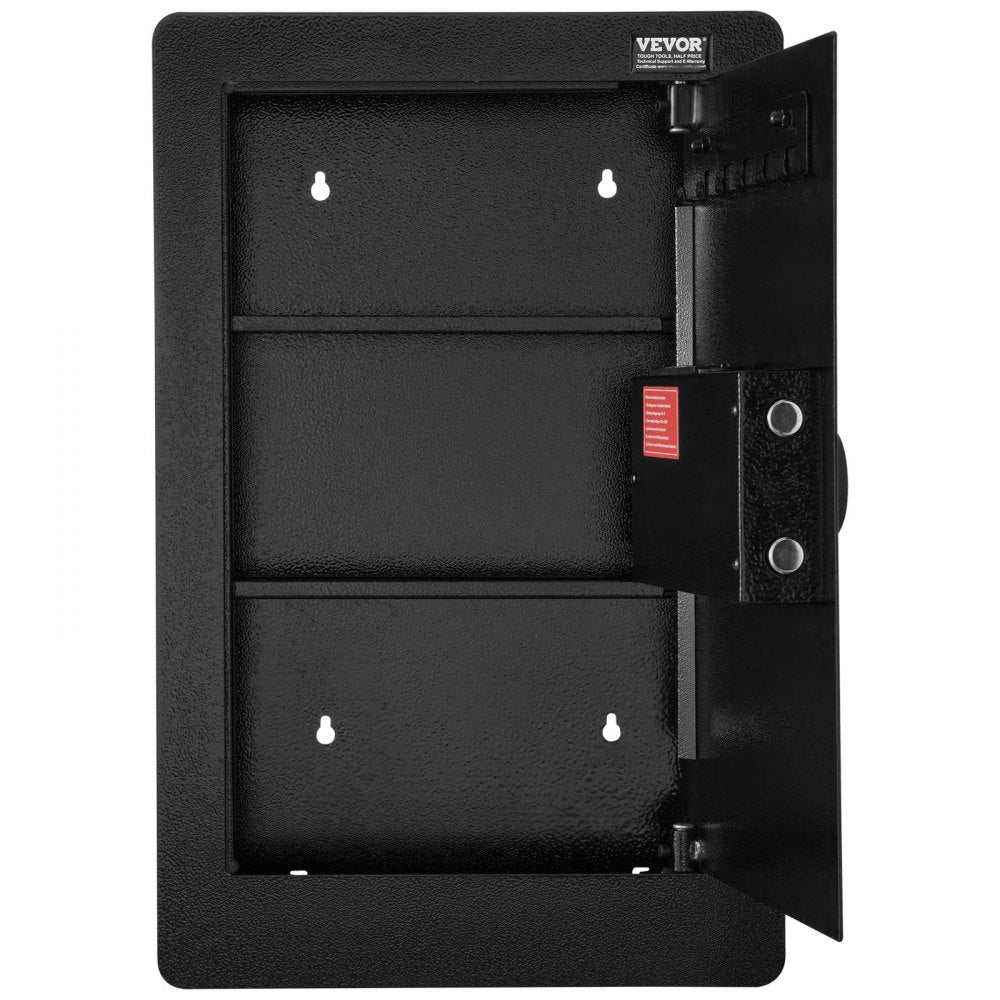 VEVOR 25.59" Tall Wall Safe 3-Tier Hidden Safe with Keypad Shelves & Key Holders 