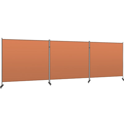 VEVOR Office Partition Room Divider Wall 216"x72" 3-Panel Office Divider Orange 