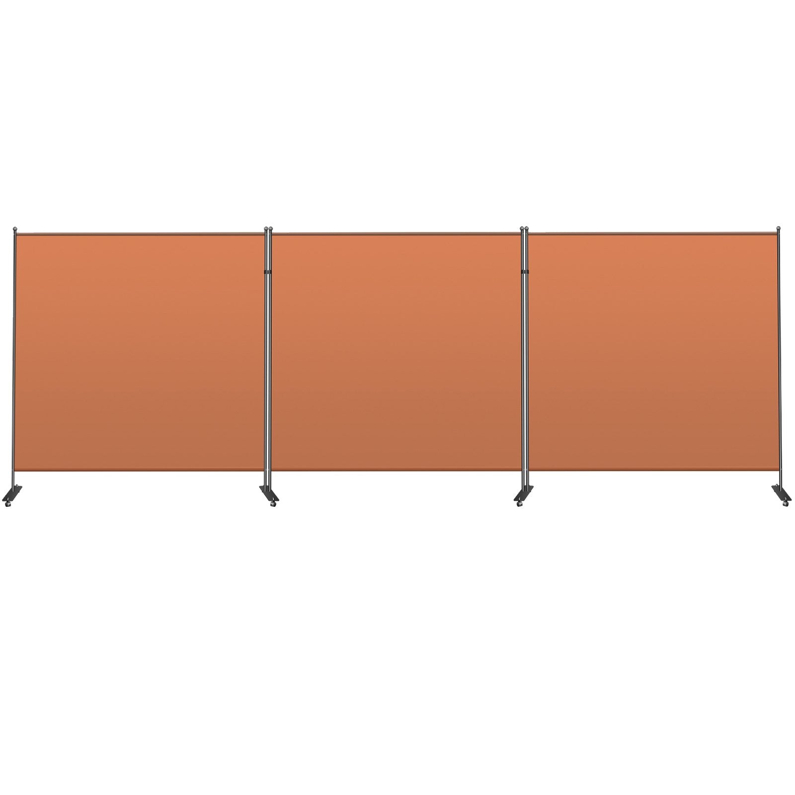 VEVOR Office Partition Room Divider Wall 216"x72" 3-Panel Office Divider Orange 