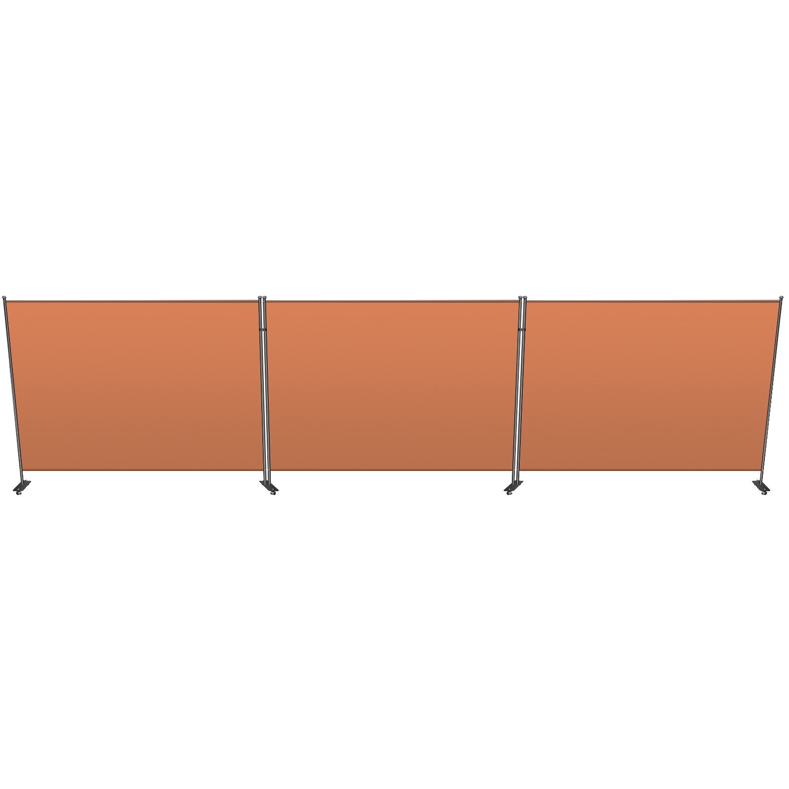 VEVOR Office Partition Room Divider Wall 216"x72" 3-Panel Office Divider Orange 