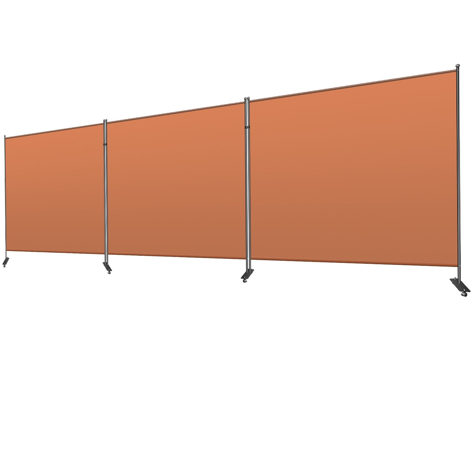VEVOR Office Partition Room Divider Wall 216"x72" 3-Panel Office Divider Orange 