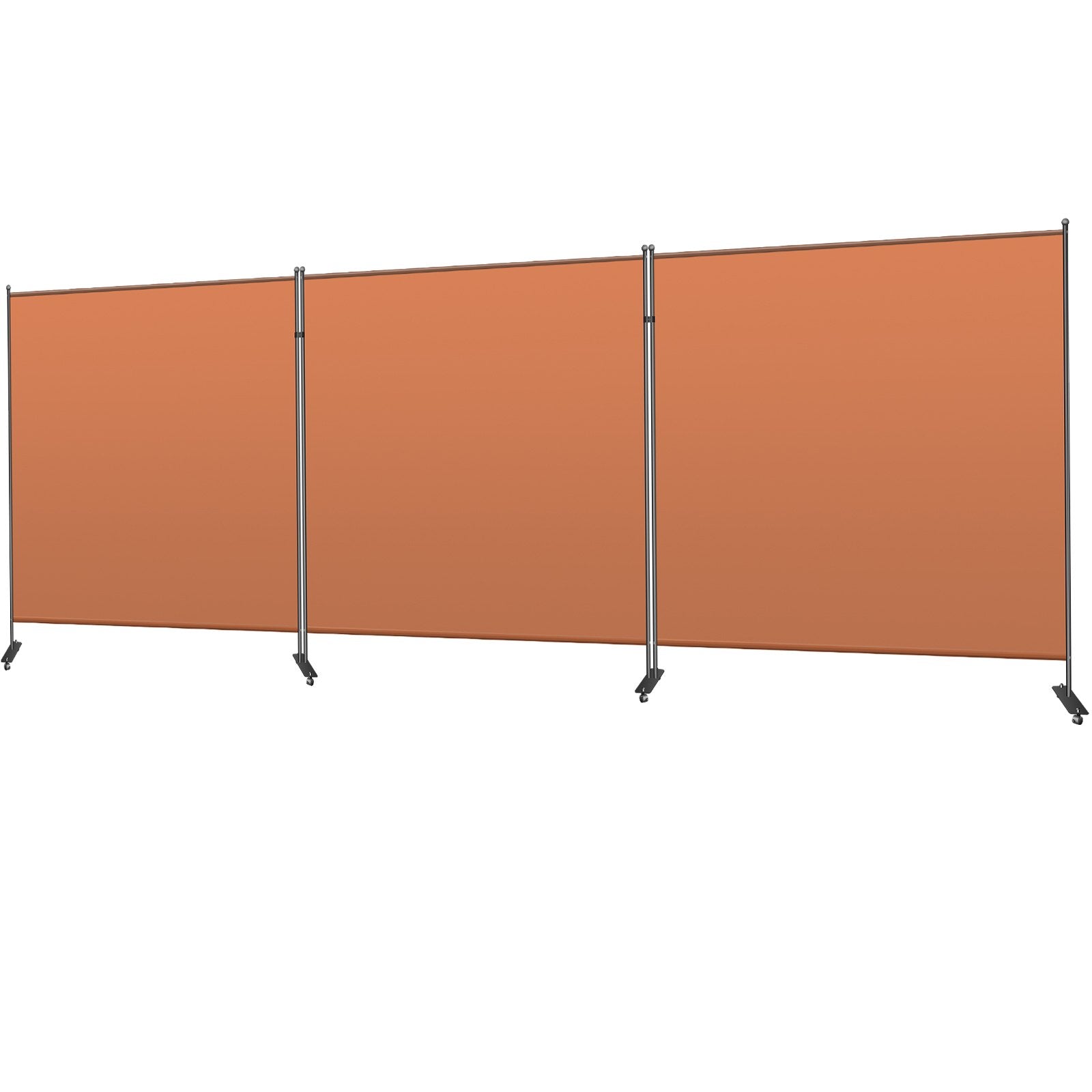 VEVOR Office Partition Room Divider Wall 216"x72" 3-Panel Office Divider Orange 