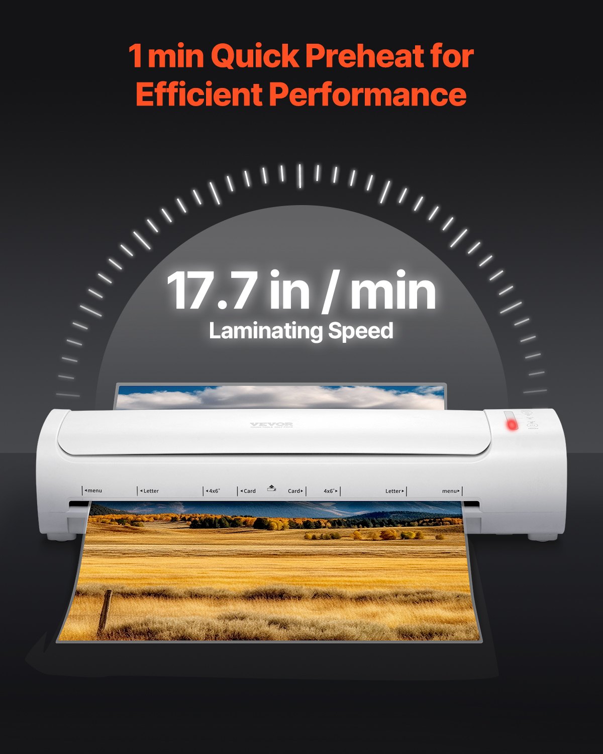 VEVOR Laminator Machine Cold & Hot Laminator for Max A3 Size 3-5 mil Thickness 