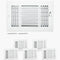 VEVOR Floor Registers 3-Way 6x10 Inch Iron Floor Vents HVAC Grilles 6-Pack White