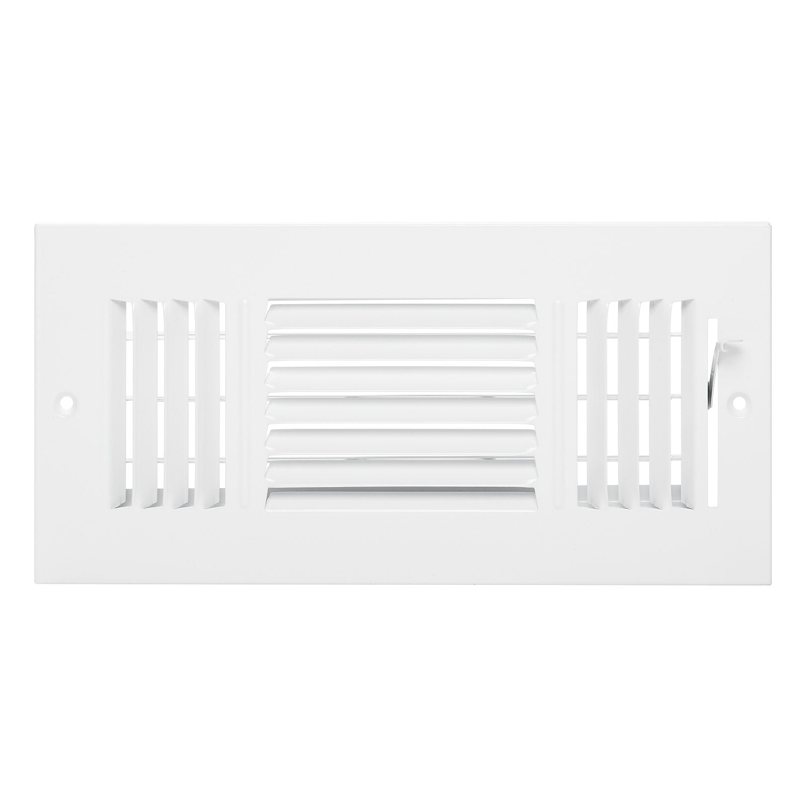 VEVOR Floor Registers 3-Way 4x10 Inch Iron Floor Vents HVAC Grilles 6-Pack White 