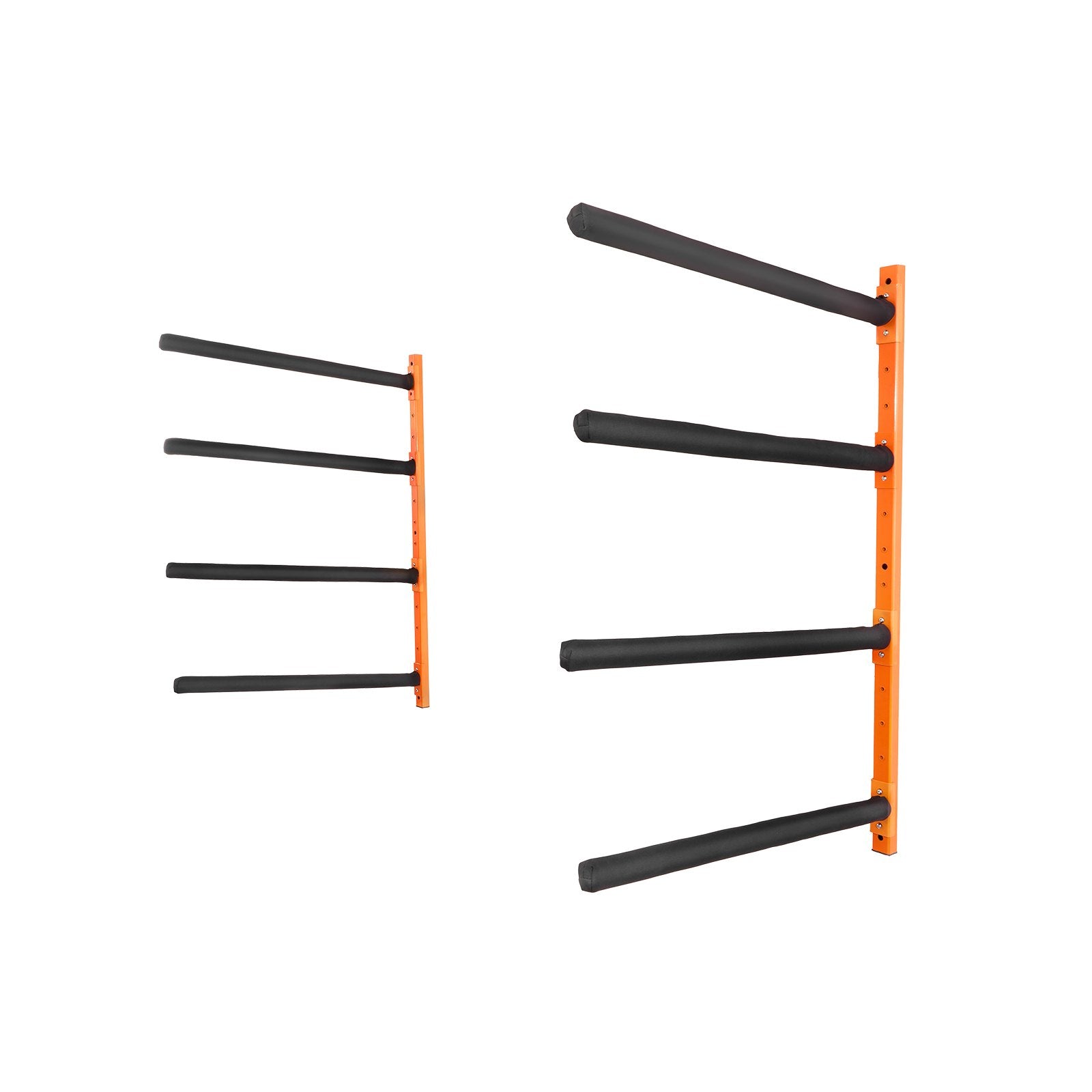 VEVOR Wall Kayak Storage Rack, 4-Capacity Wall Mounted Kayak Holders for Kayak Canoe Paddle Board, Kayak Storage Hooks with Adjustable Padded Arms, 400 LBS Load Kayak Hanger for Indoor Outdoor Garage 