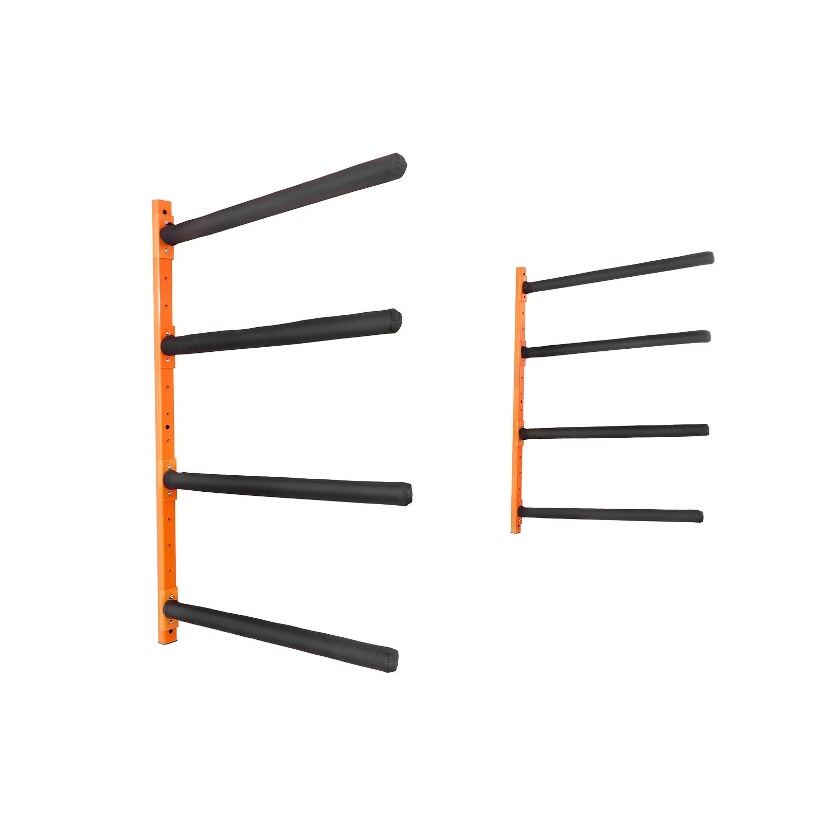 VEVOR Wall Kayak Storage Rack, 4-Capacity Wall Mounted Kayak Holders for Kayak Canoe Paddle Board, Kayak Storage Hooks with Adjustable Padded Arms, 400 LBS Load Kayak Hanger for Indoor Outdoor Garage 